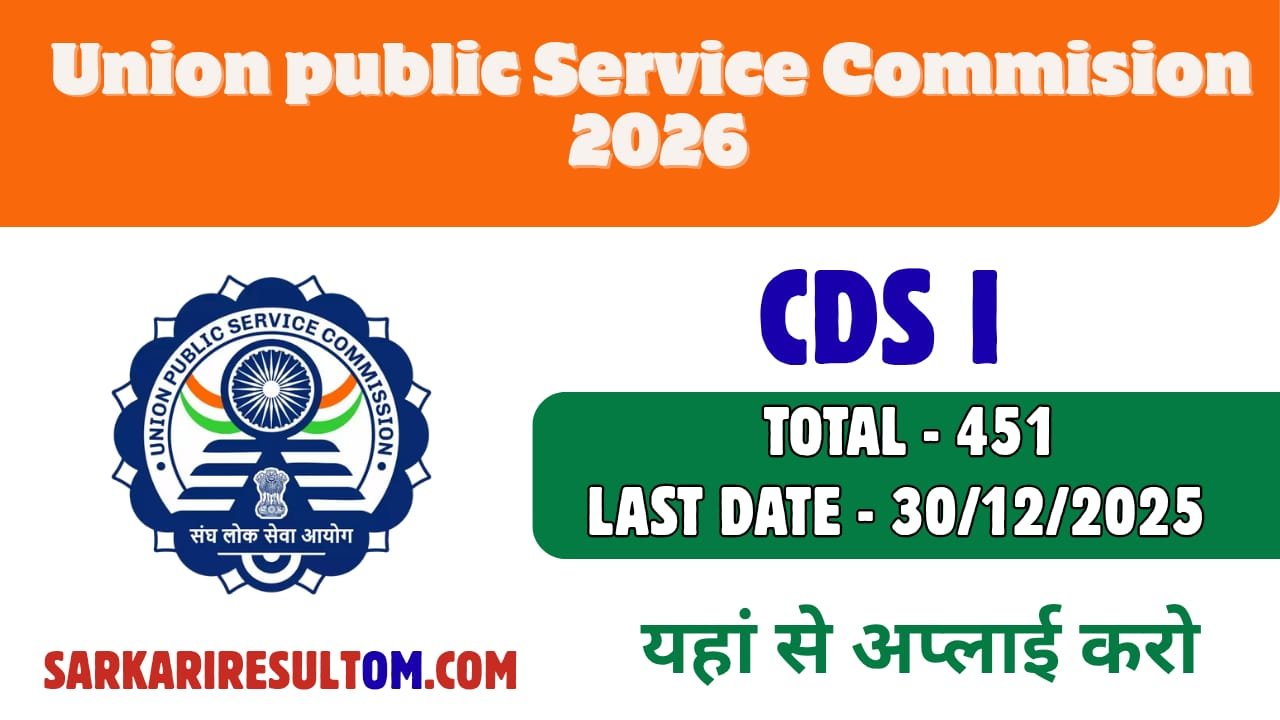 UPSC CDS I Recruitment 2026 out for 451 Posts Apply Online