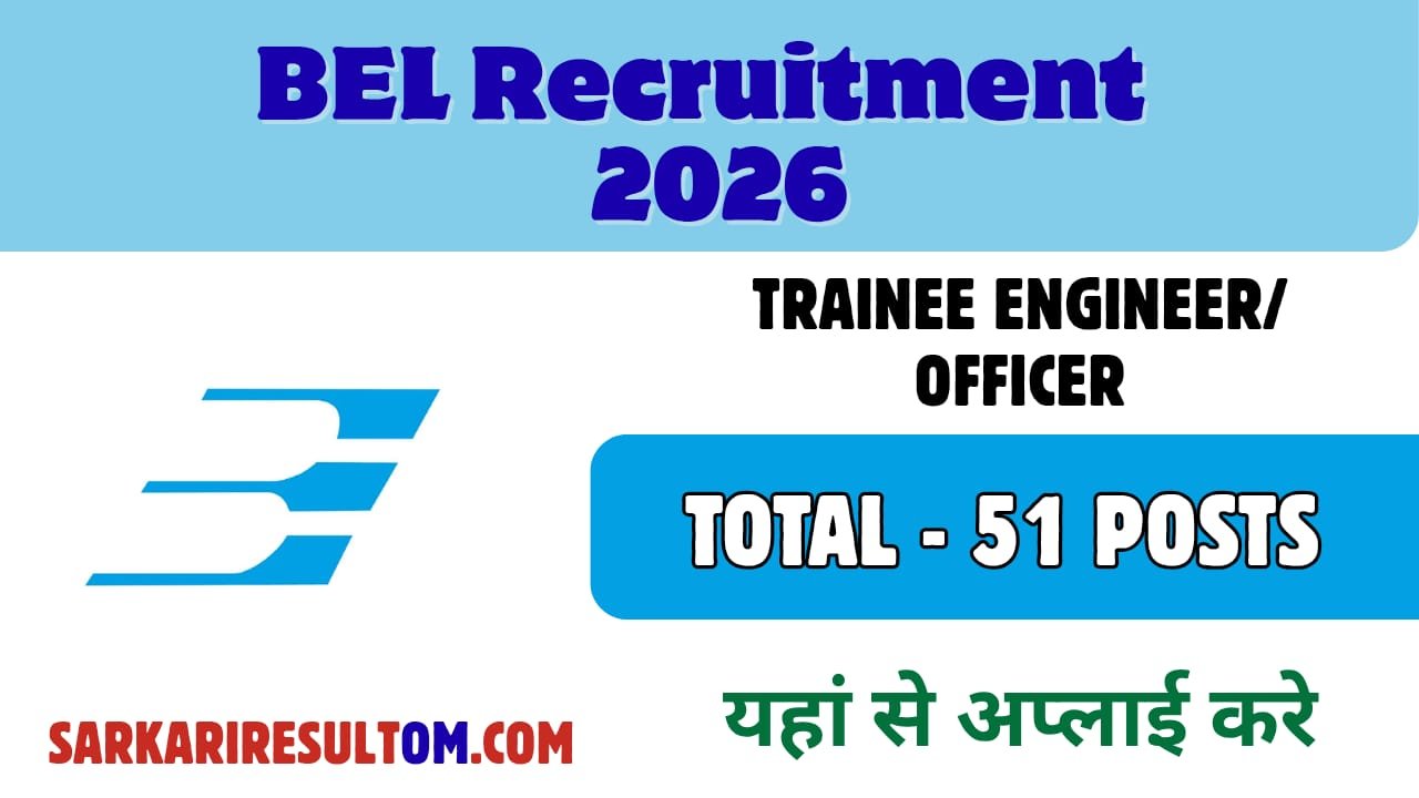 BEL Trainee Engineer Recruitment 2026 Out for 51 Posts