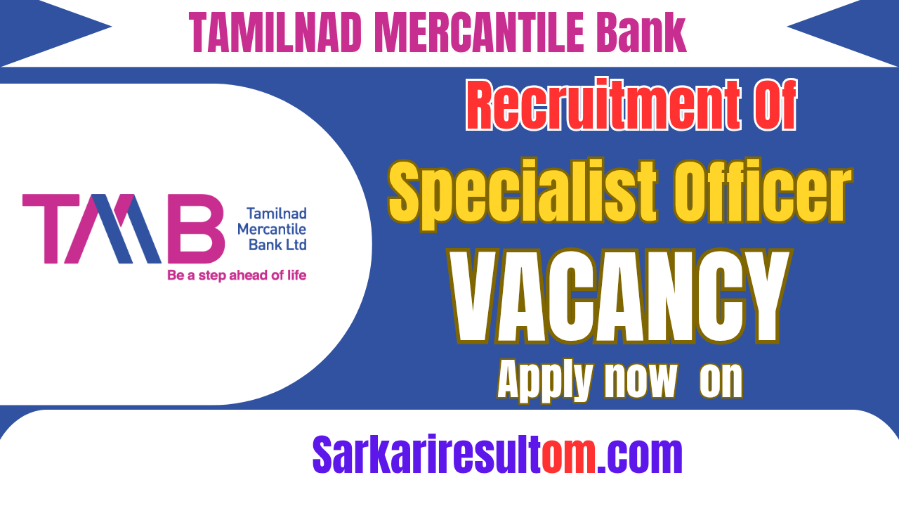TMB Specialist Officer 2026 Recruitment Apply Online