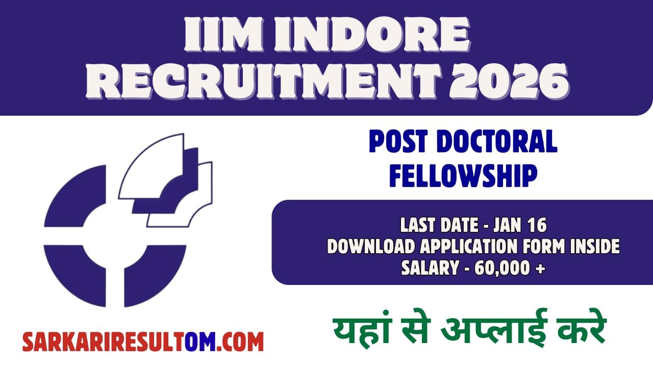IIM Indore Fellowship Recruitment out for 01 Post Apply Offline