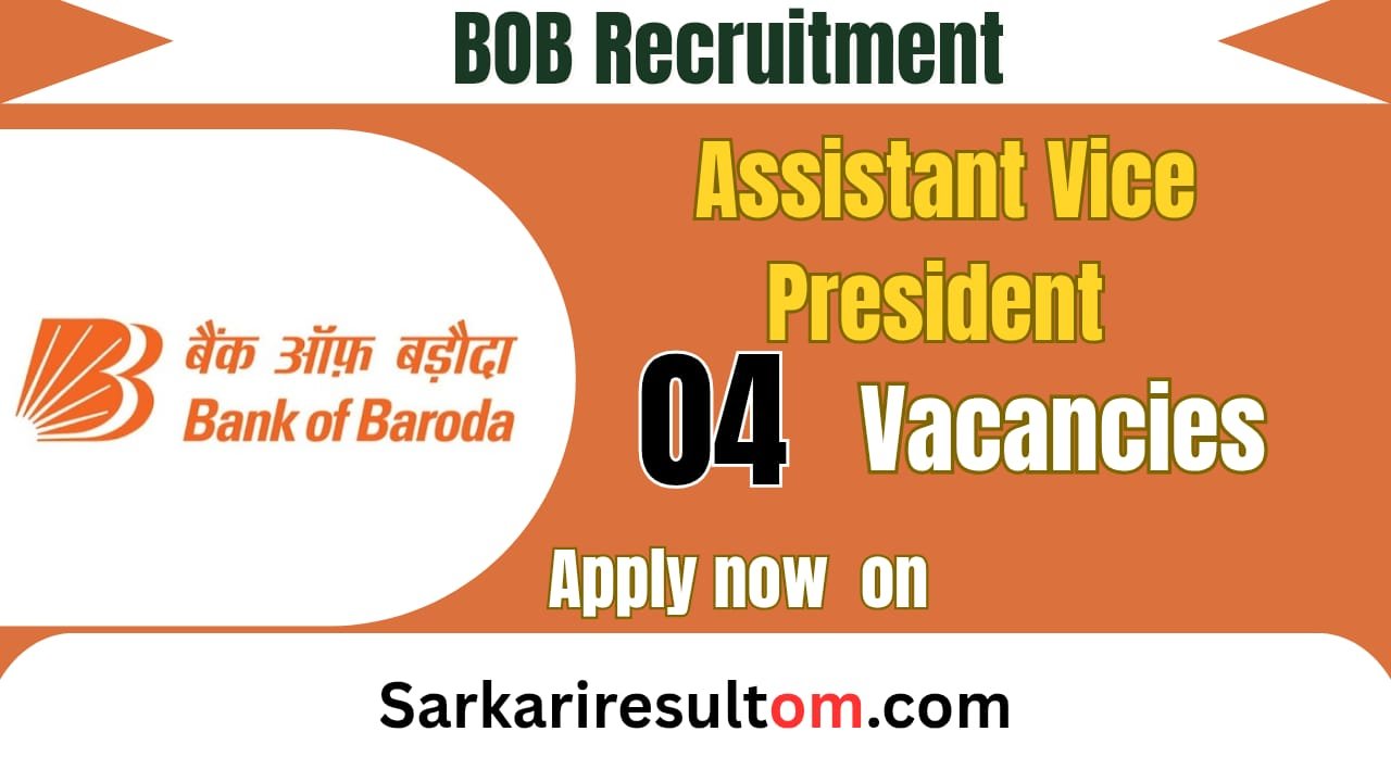 BOB Asst Vice President Recruitment 2026 For 04 Posts Apply Online