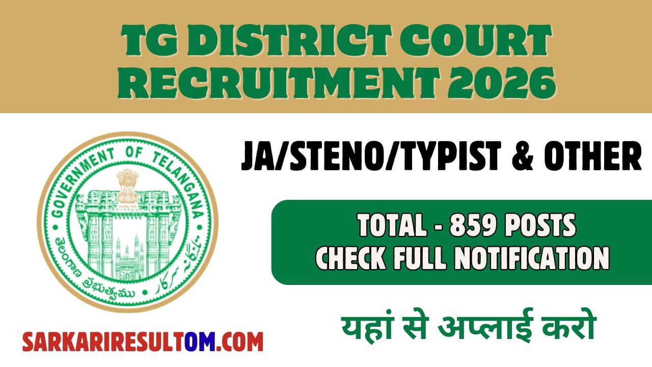 Telangana District Court Recruitment 2026