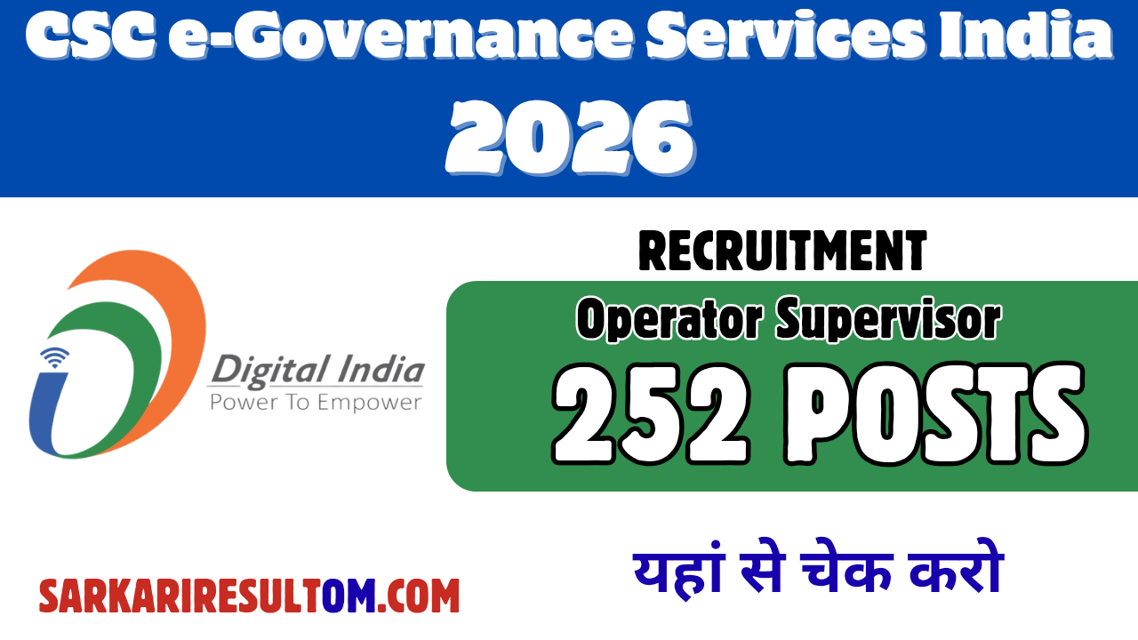 Aadhaar Operator Supervisor Recruitment 2026 out for 252 Posts Apply Online