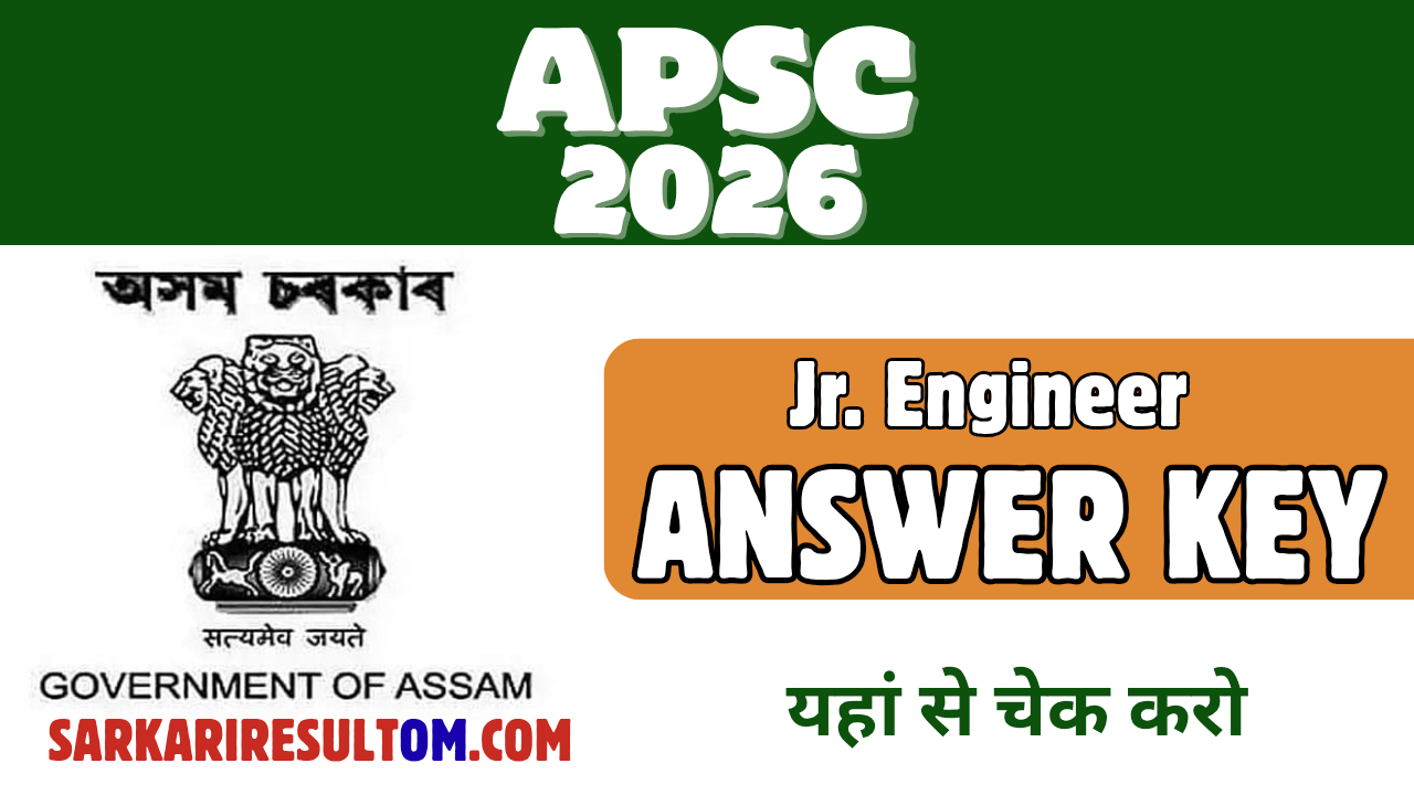 Assam PSC Jr Engineer Answer Key 2026 Released Check Now