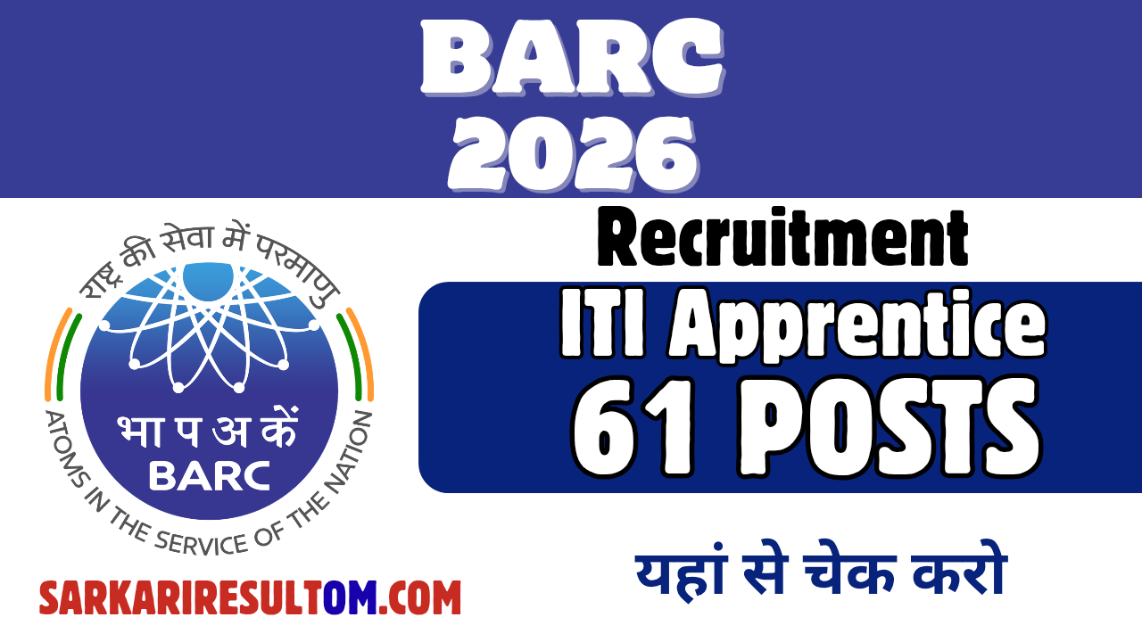 BARC ITI Apprentice Recruitment 2026 out for 61 Posts Apply Online