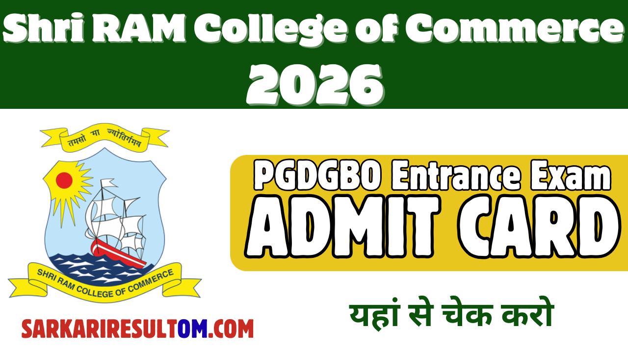SRCC GBO 2026 Admit Card Released Check Now