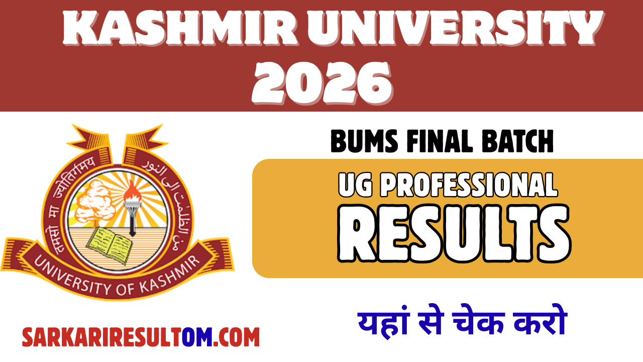 University of Kashmir Results 2026 Released Check Now