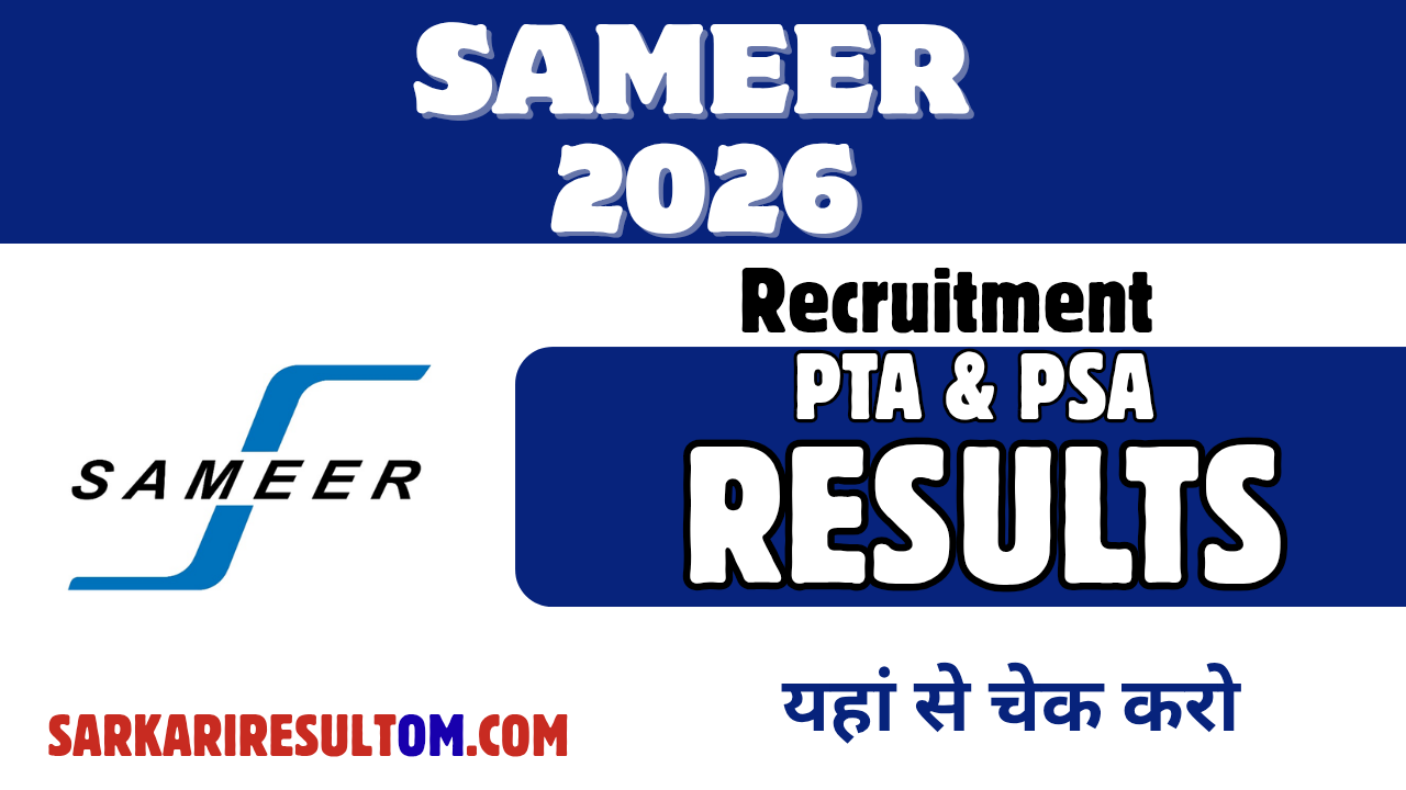 SAMEER PTA And Others Recruitment 2026 out for 29 Posts Walk In