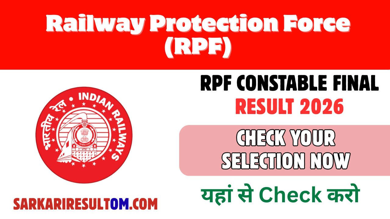 RPF Constable Final Result 2026 Declared – Check Your Selection Now!