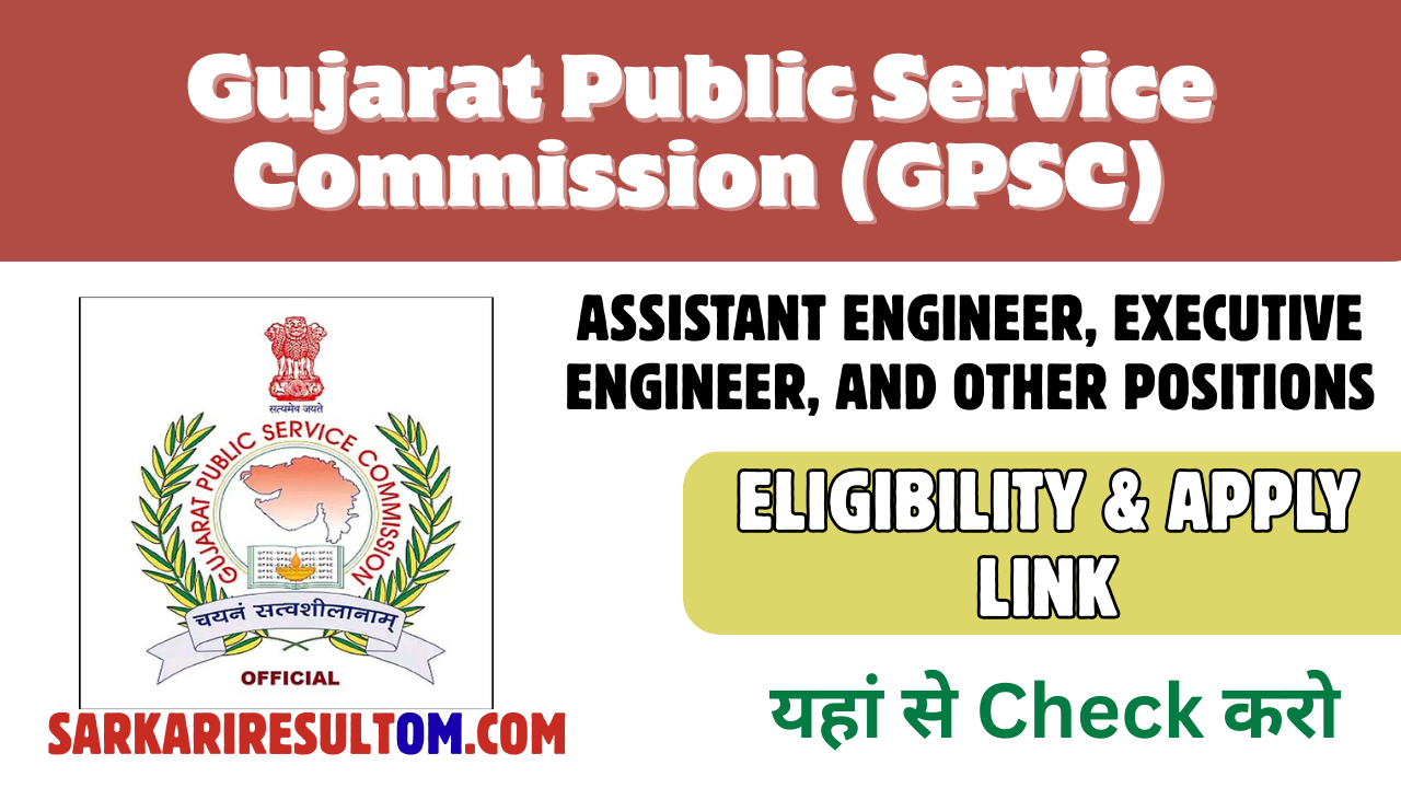 GPSC Various Engineer Posts 2026 – Online Application Guide