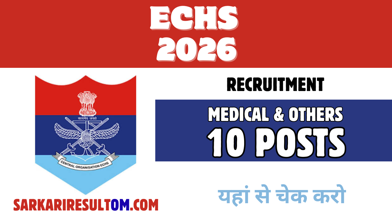 ECHS MO and More Recruitment 2026 out for 10 Posts Apply Offline