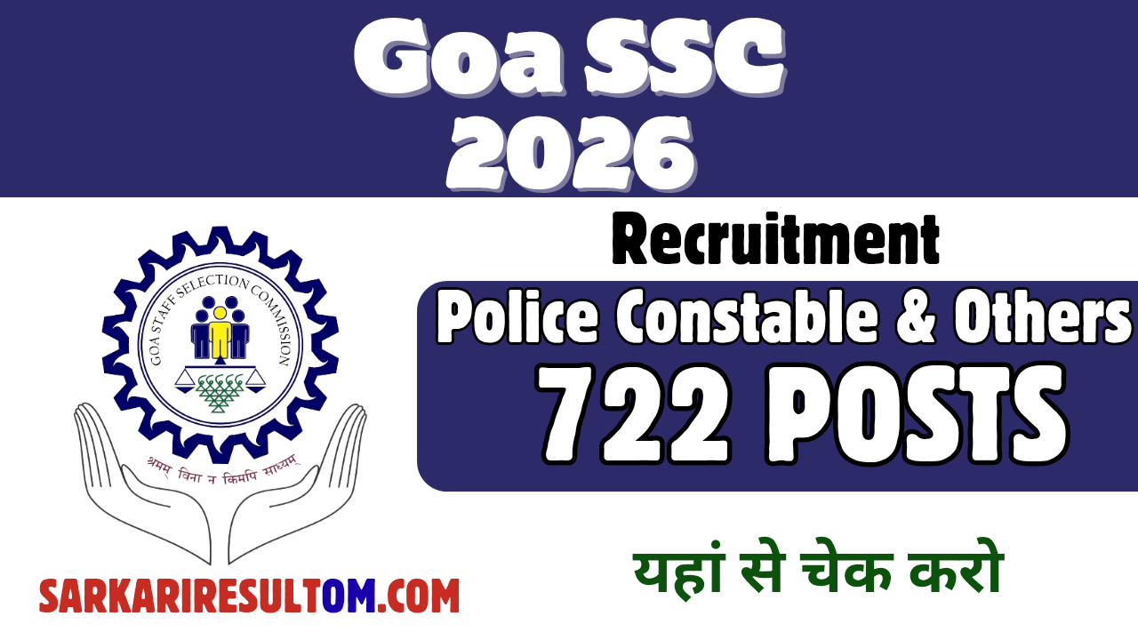 GSSC Constable and more 2026 Recruitment out for 722 Posts Apply Online