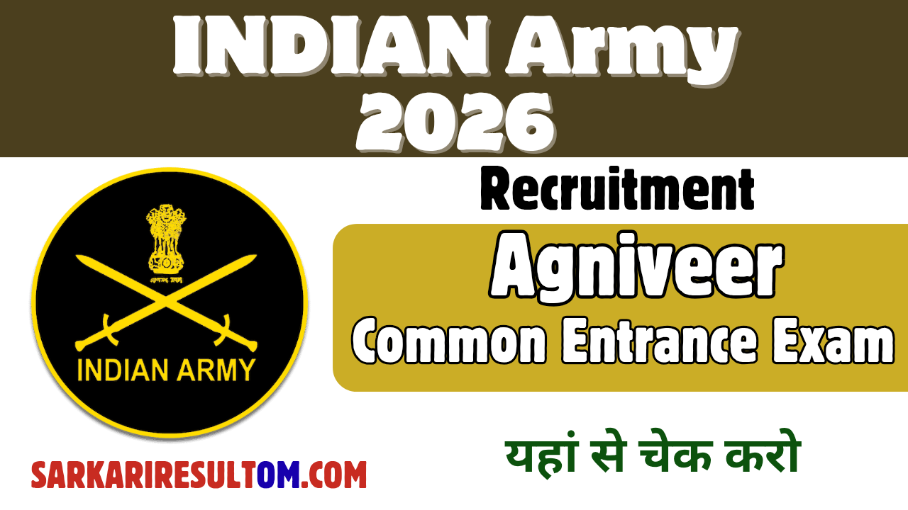 Indian Army Agniveer CEE 2026 Recruitment Apply Online