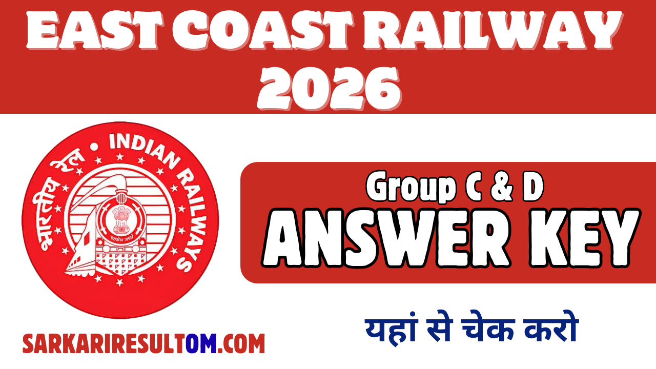 East Coast Railway Group C and D 2026 Answer Key Released Check Now