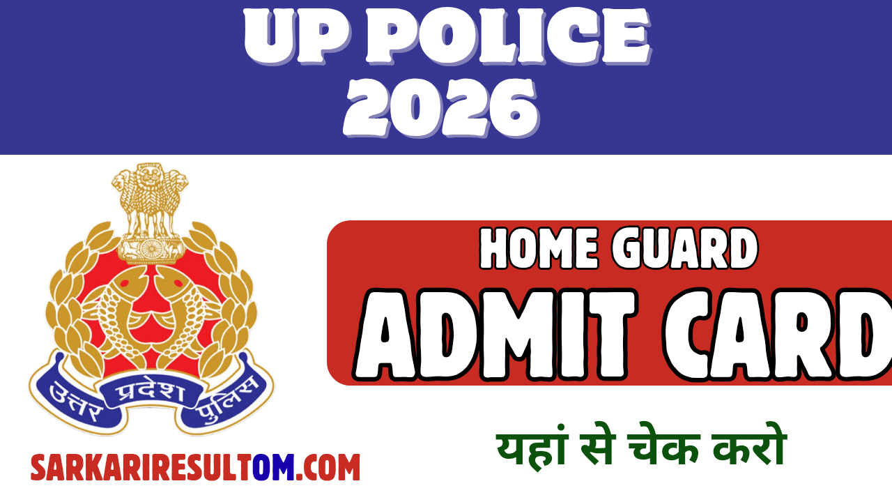 UP Police Home Guard Admit card 2026 Out Check Now