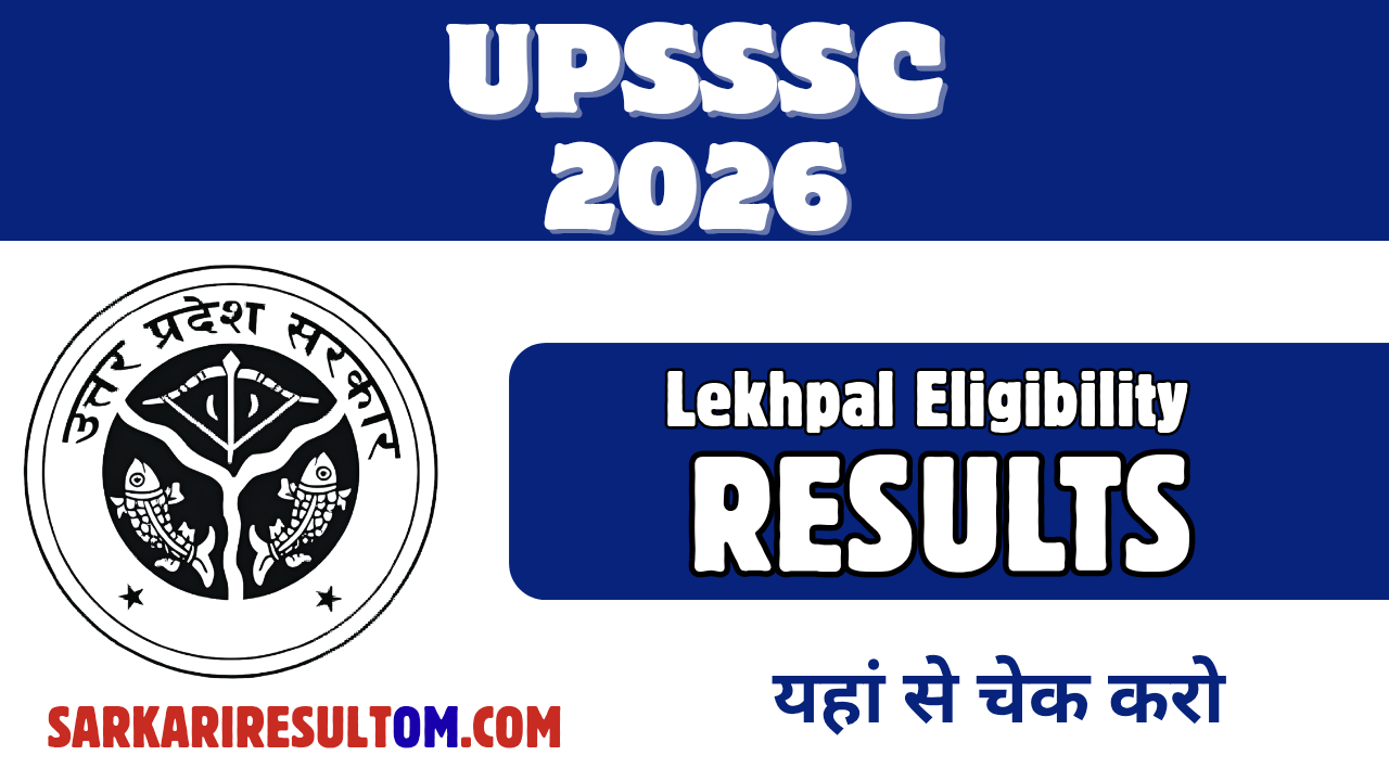 UPSSSC Lekhpal Eligiblity Result 2026 Released Check Now