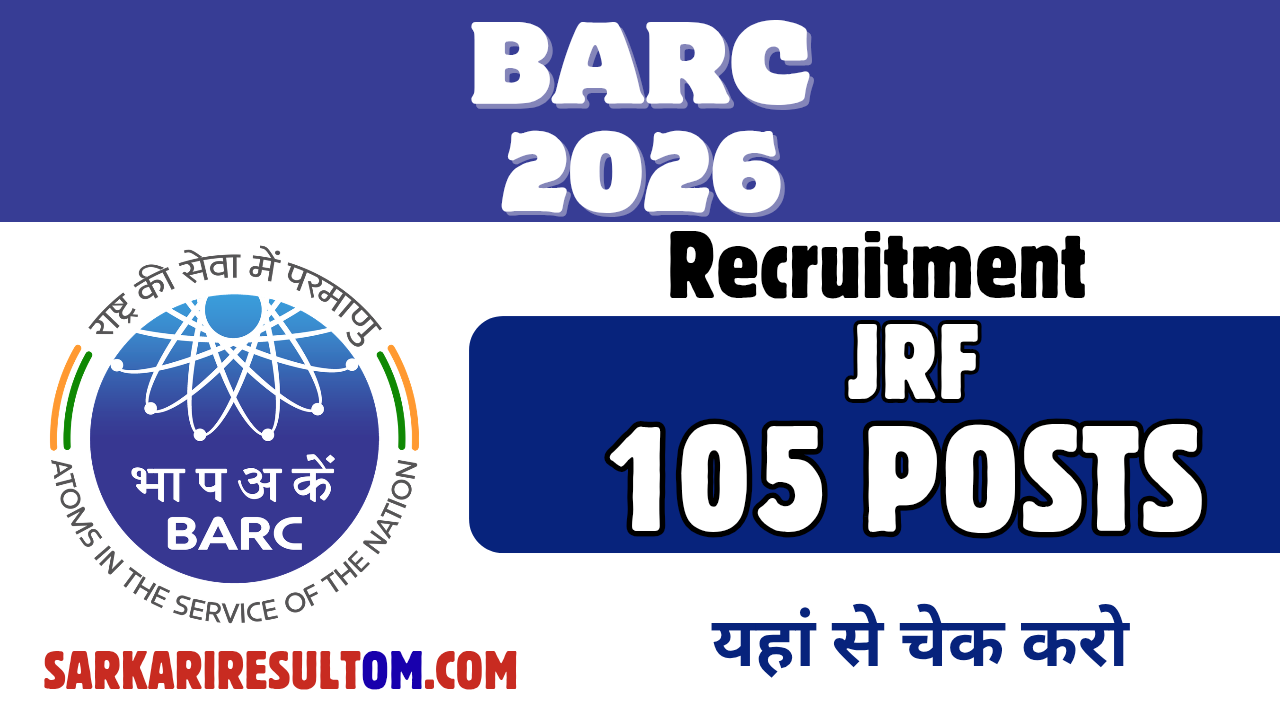 BARC Recruitment 2026 Jr Research Fellowships out for 105 Posts Apply Online