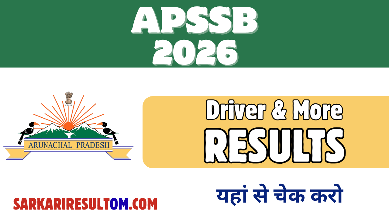 APSSB Driver and More Result 2026 Released Check Now