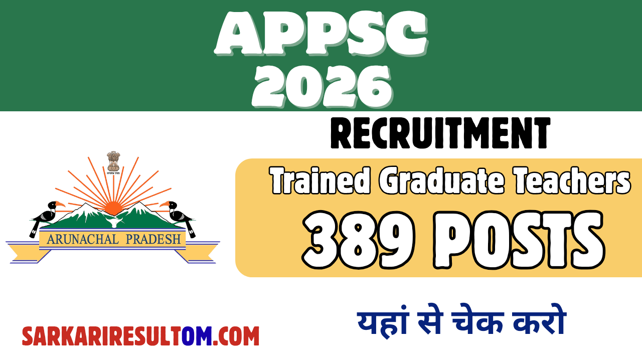 APPSC TGT Recruitment 2026 out for 389 Posts Apply Online