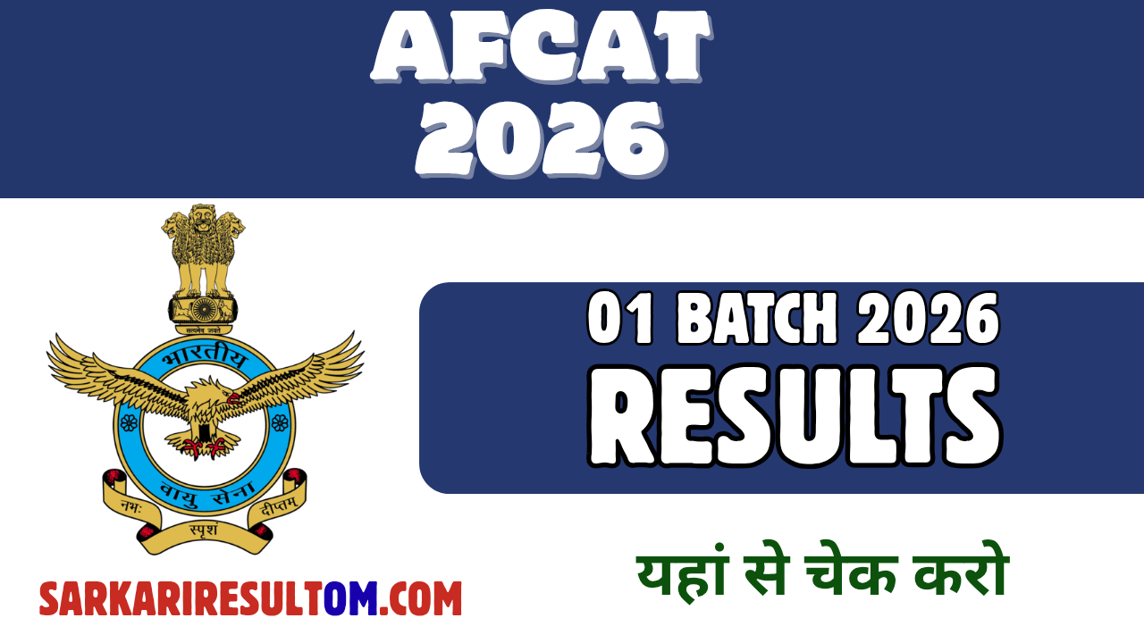 AFCAT 01 2026 Batch Result Released Check Now