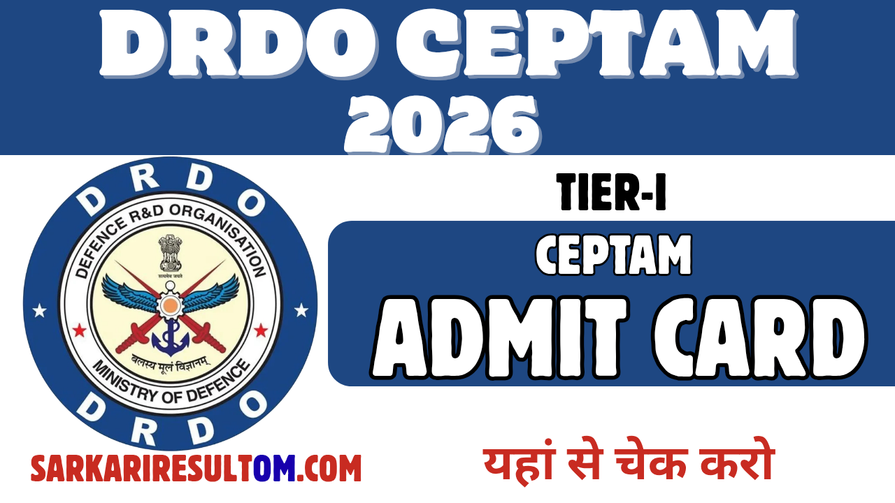 DRDO CEPTAM 11 Admit Card 2026 Released Check Now