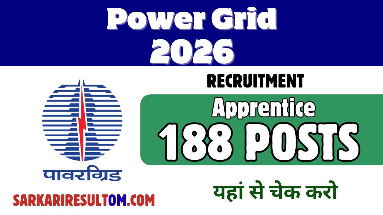 POWERGRID Apprentices Recruitment 2026 out for 188 Posts Apply Online