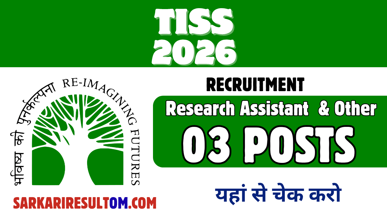 TISS Recruitment 2026 RA And Other 03 Posts Apply Online