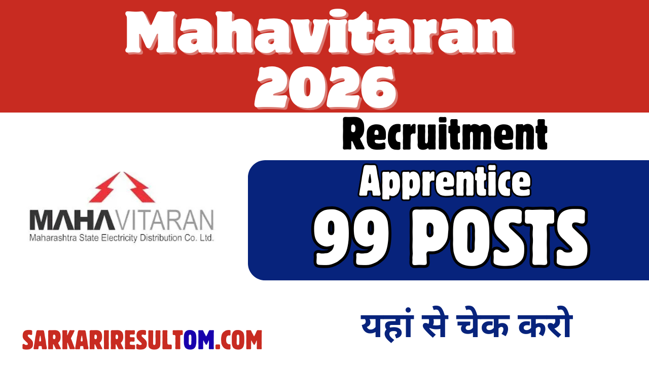 Mahavitaran Apprentice Recruitment 2026 out for 99 Posts Apply Online