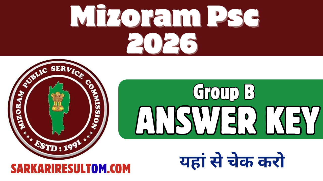 Mizoram PSC Group B 2026 Answer Key Released Check Now