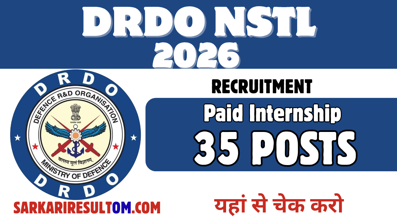 DRDO NSTL PI Recruitment 2026 out for 35 Posts Apply Online