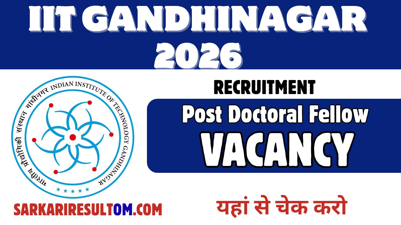 IIT Gandhinagar PDF Recruitment 2026 out for 1 Posts Apply Online