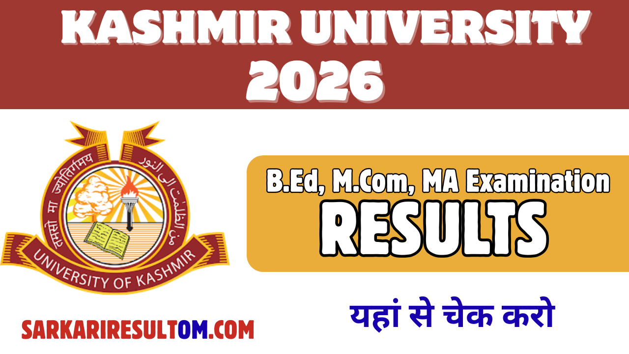 Kashmir University Results 2026 Released Check Now
