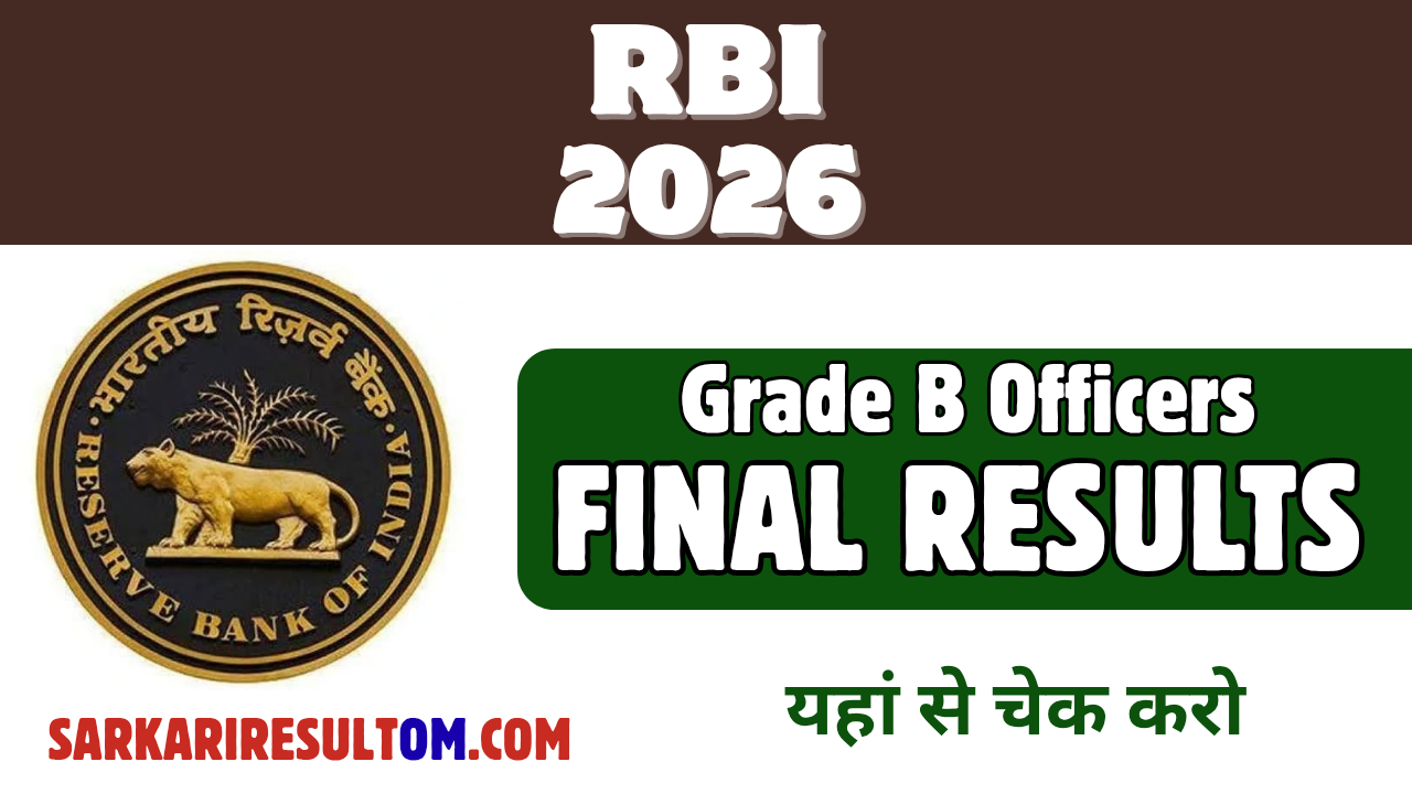 RBI Grade B Officer Final Result 2026 Released Check Now