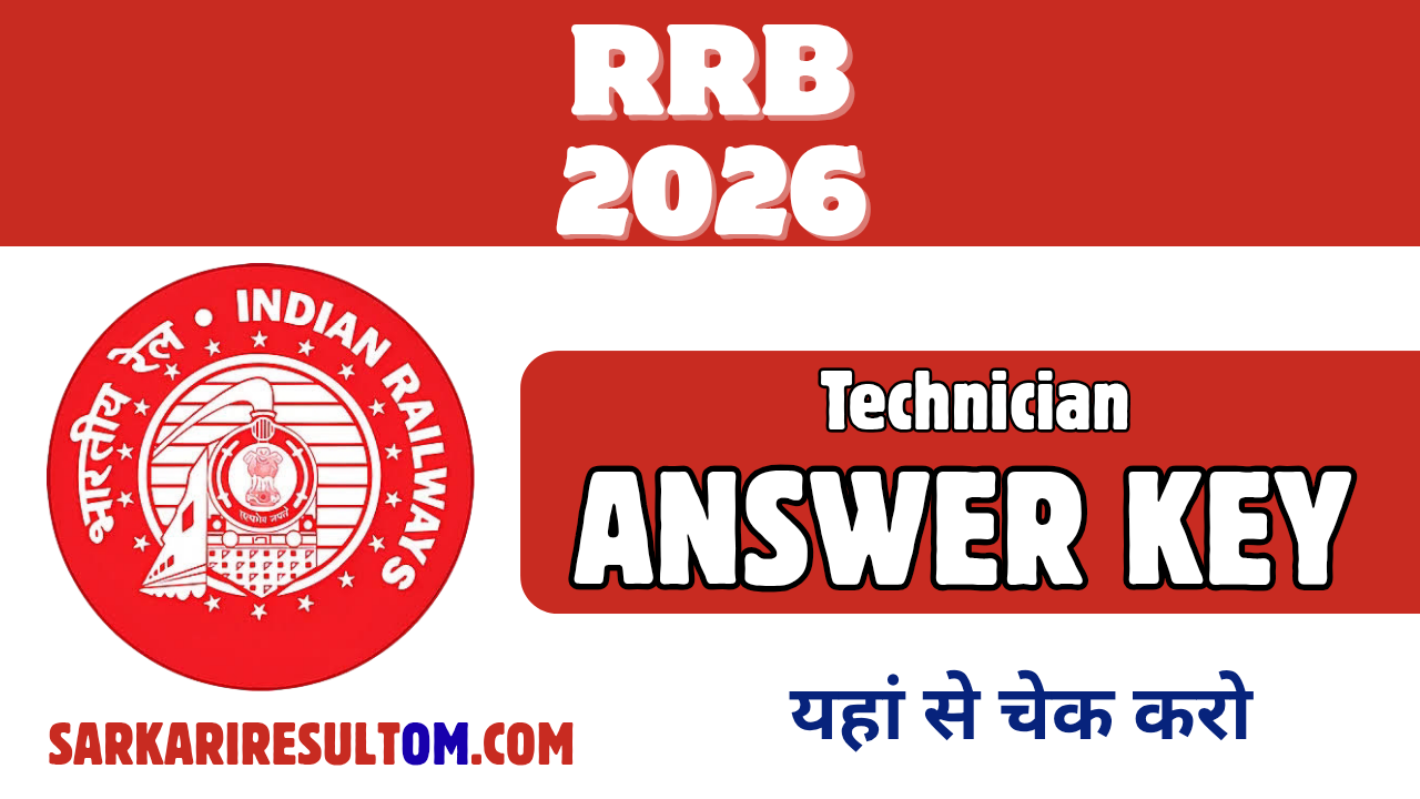 RRB Technician 2026 Answer key Check Now