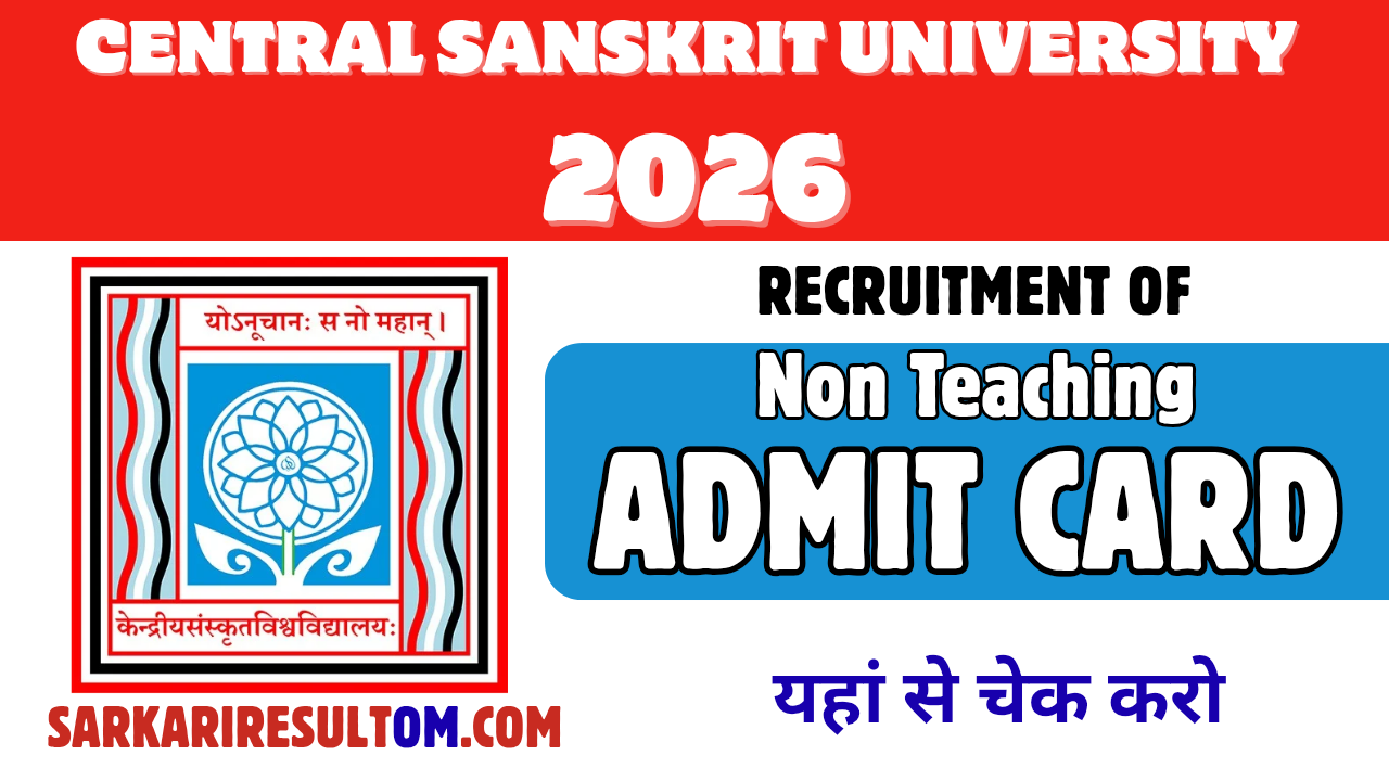 CSU Non Teaching Admit Card 2026 Released Check Now