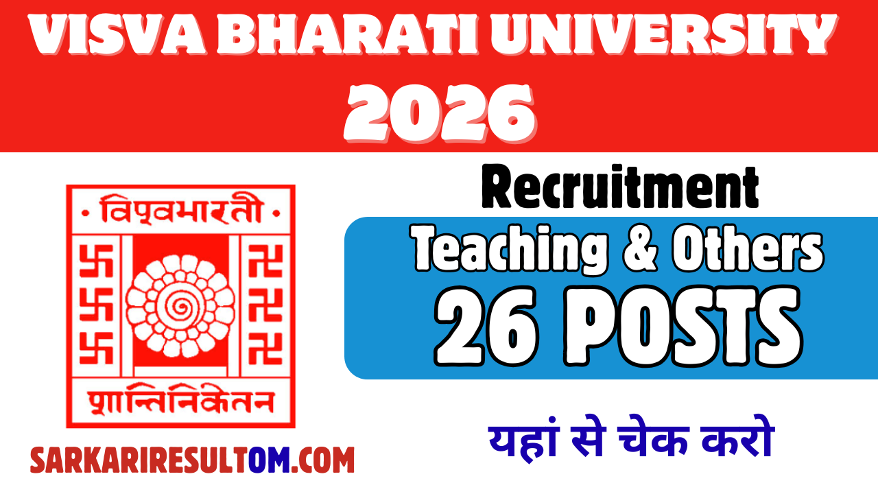 Visva Bharati Recruitment 2026 Teaching And More out for 26 Posts Apply Online